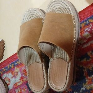 Women's Dark Tan Espadrille Sandals